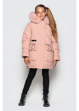 Cvetkov пудровая зимняя куртка для девочки Аманда 3